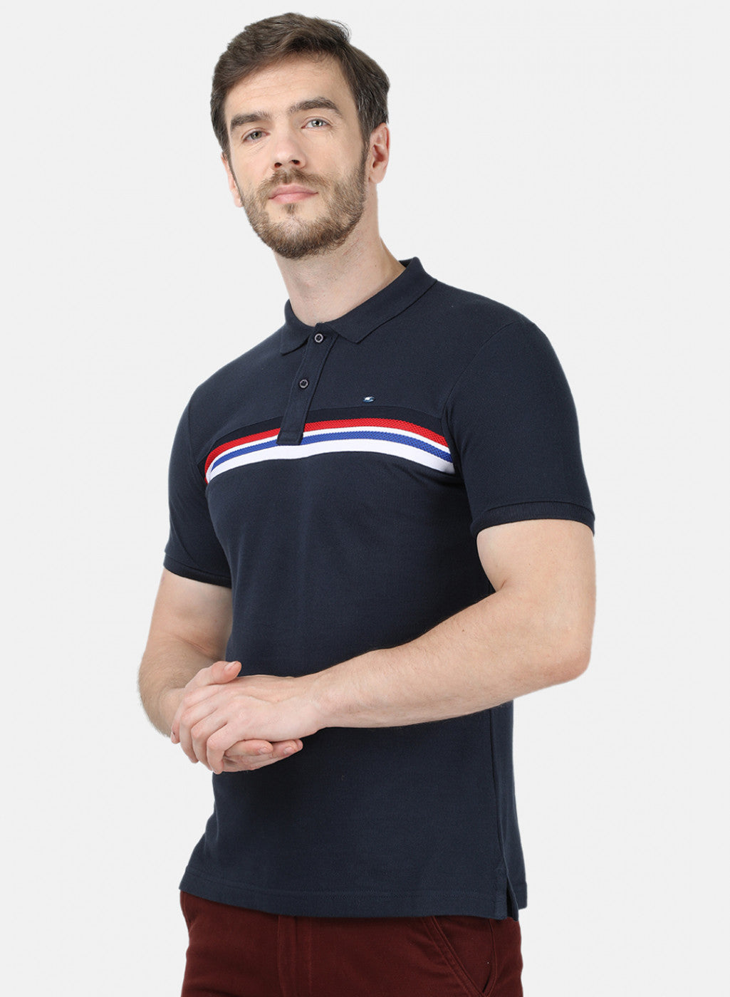 Mens Blue Plain T-Shirt