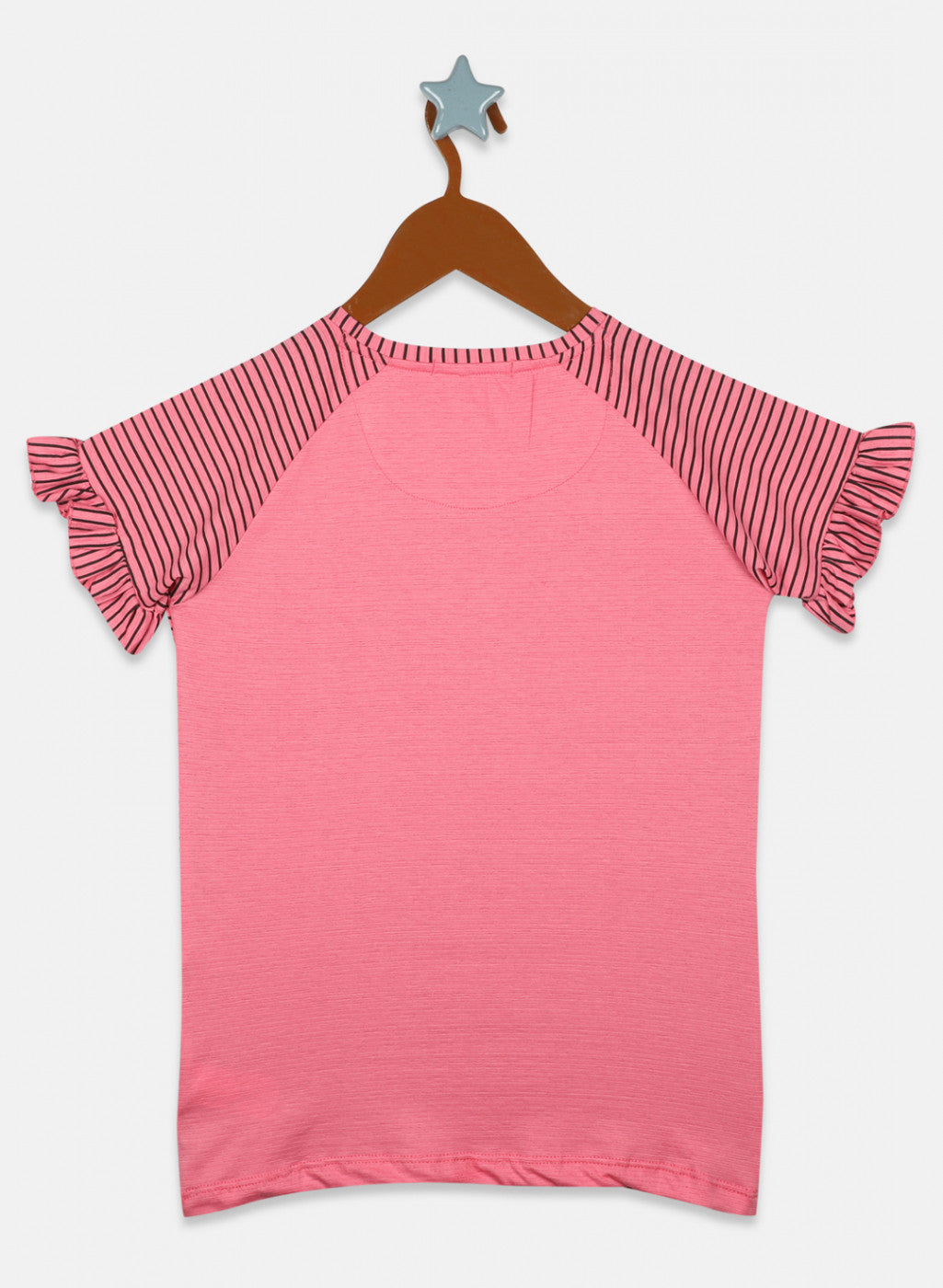 Girls Peach Printed Top