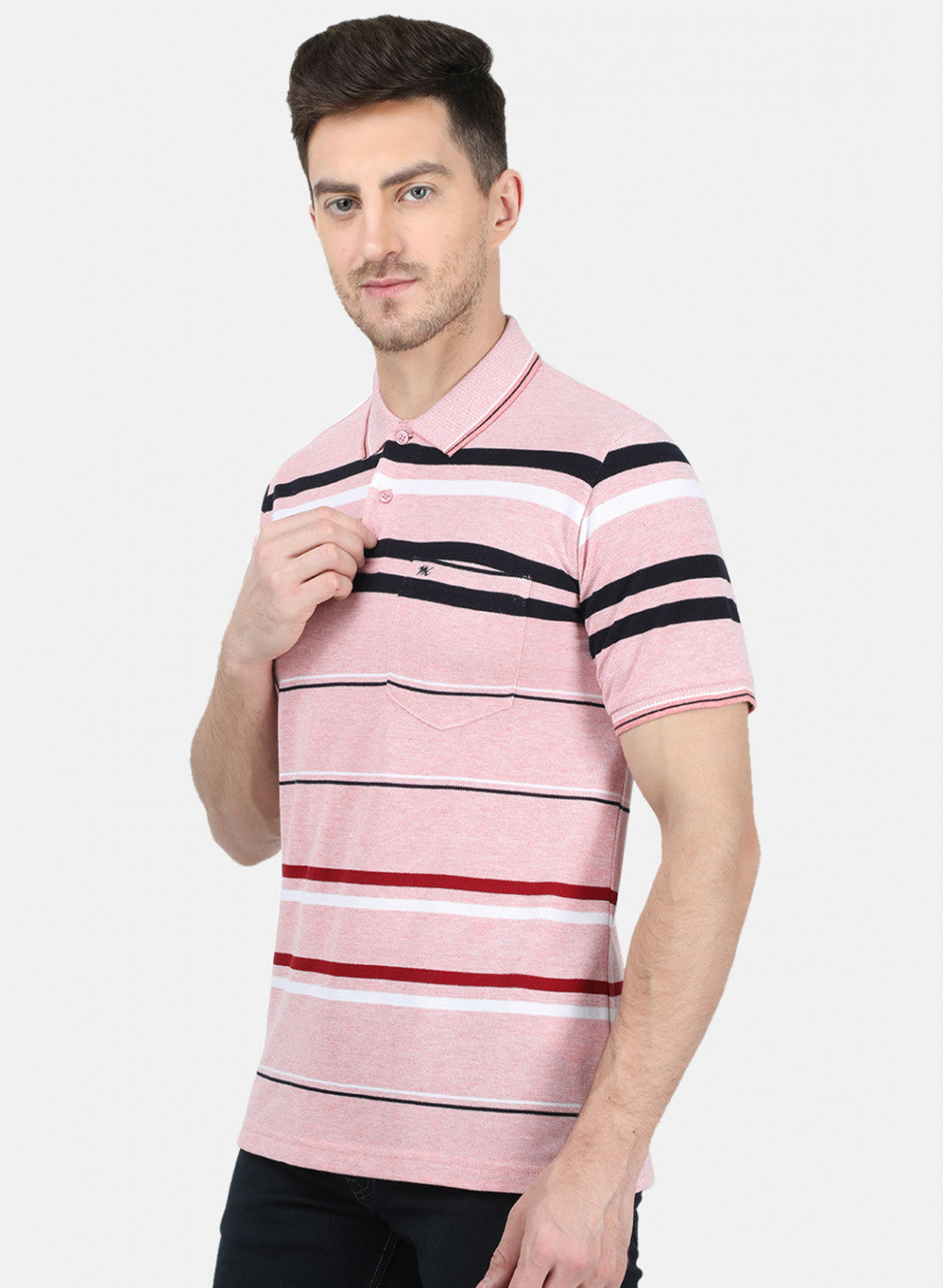 Mens Pink Stripe T-Shirt