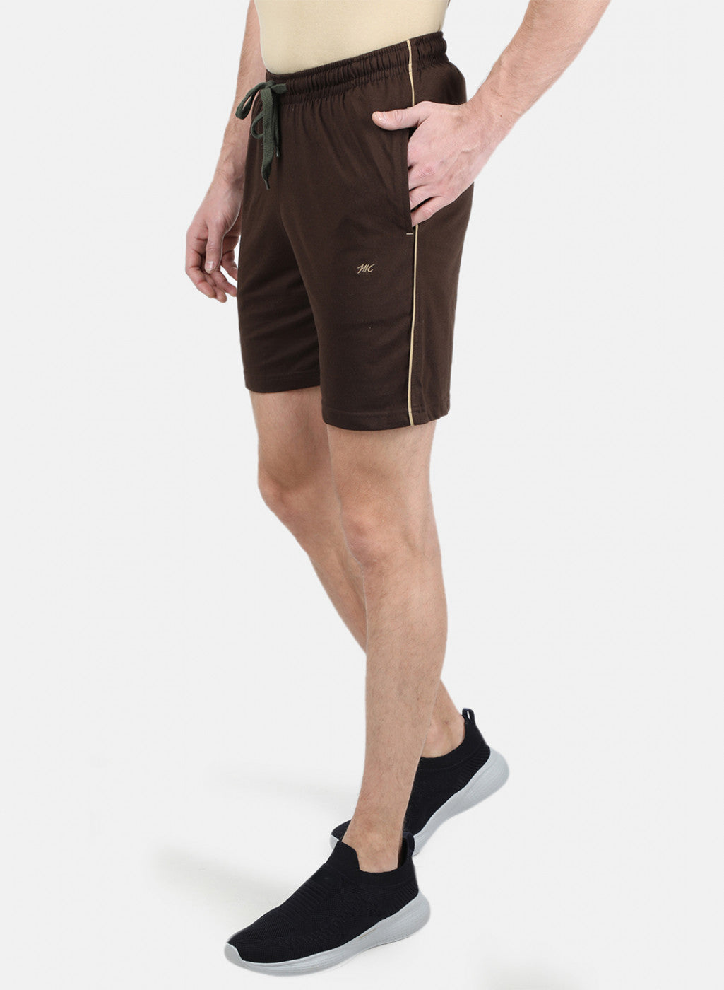 Mens Brown Plain Bermuda