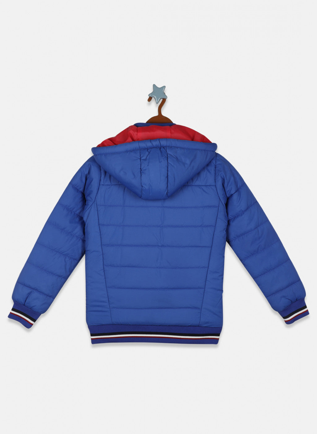 Boys Blue Solid Jacket