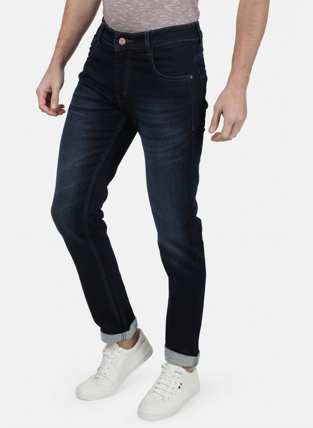 Mens NAvy Blue Skinny Denim