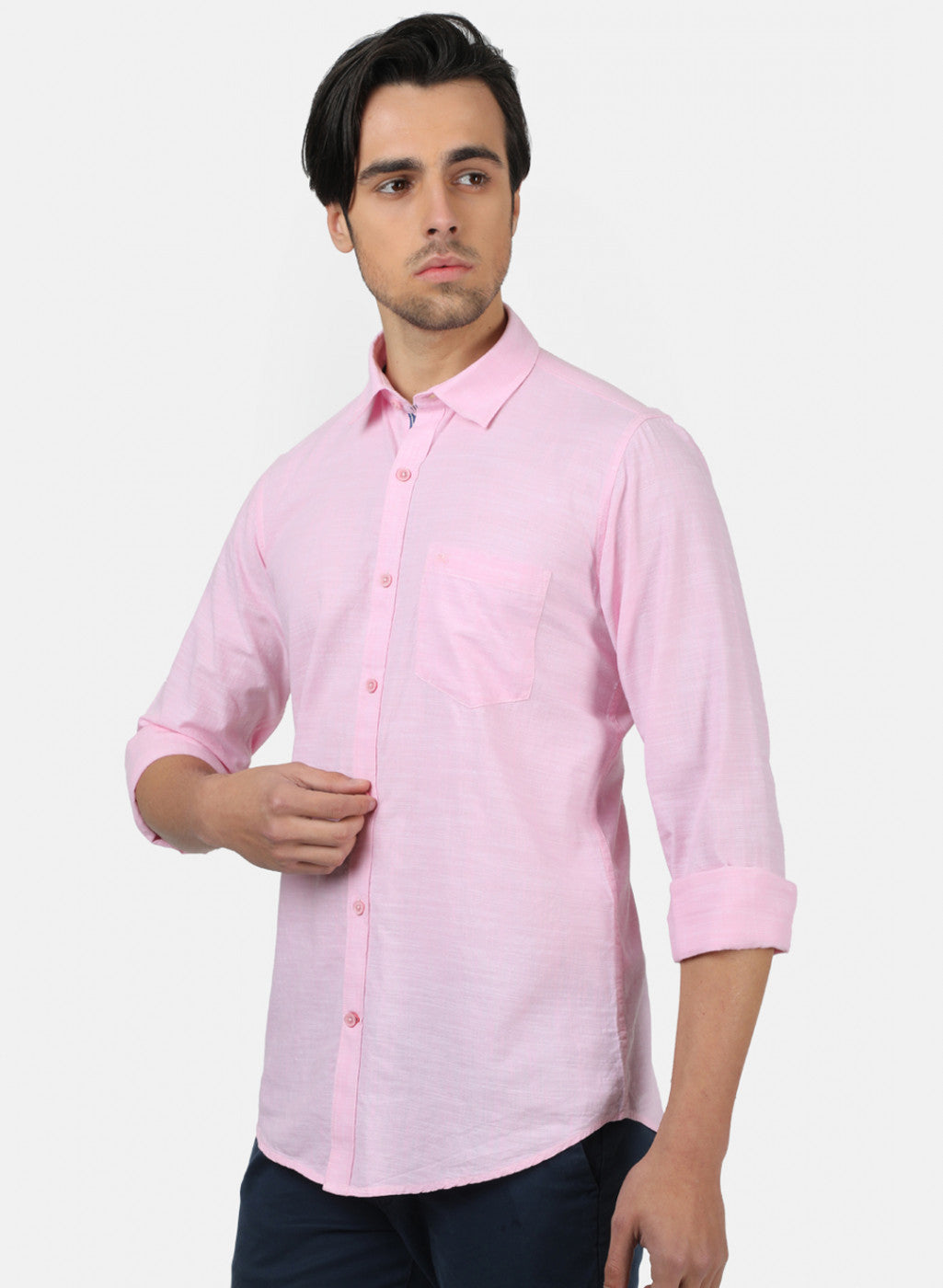 Men Pink Solid Shirts