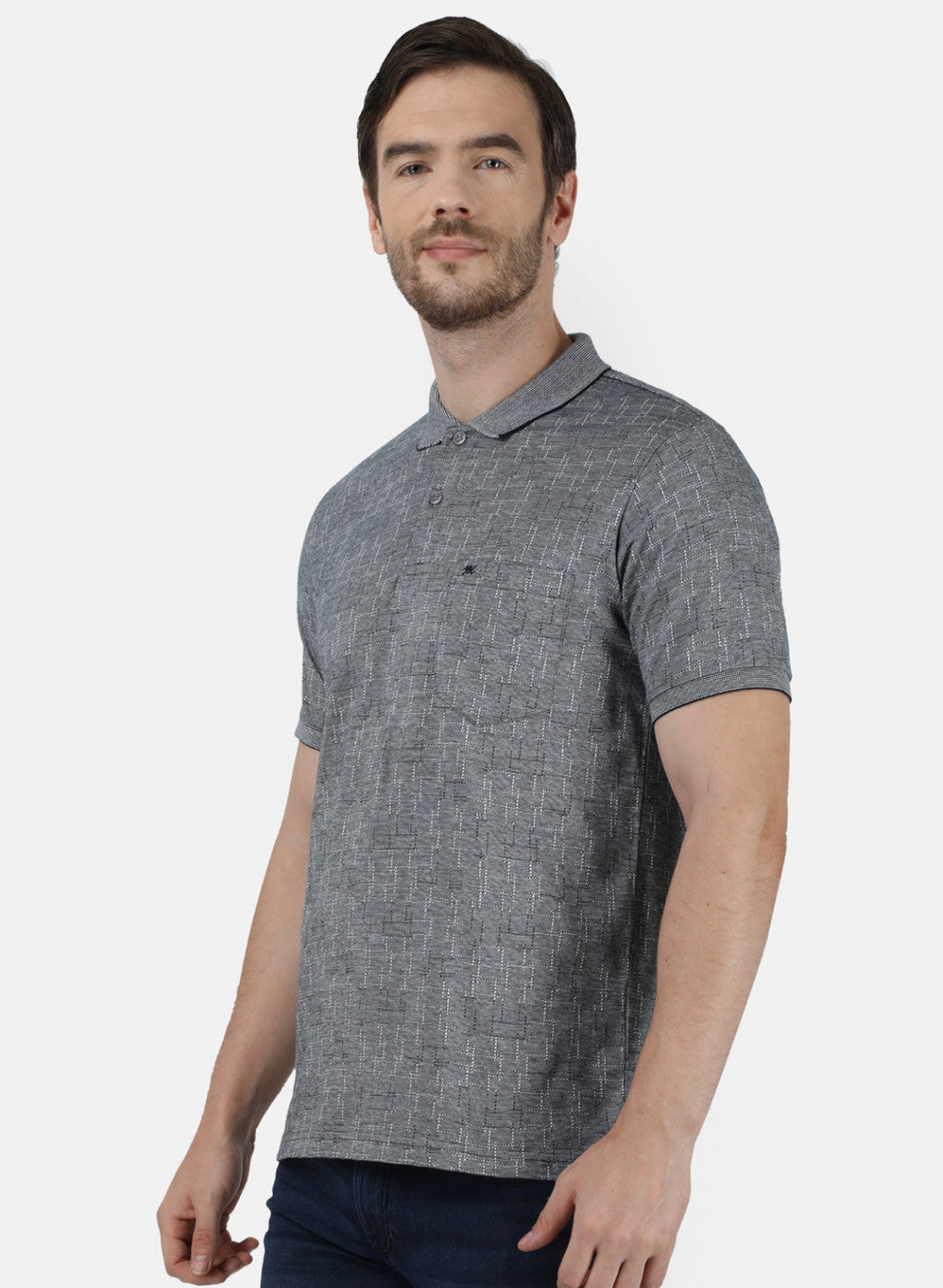 Mens Grey Stripe T-Shirt