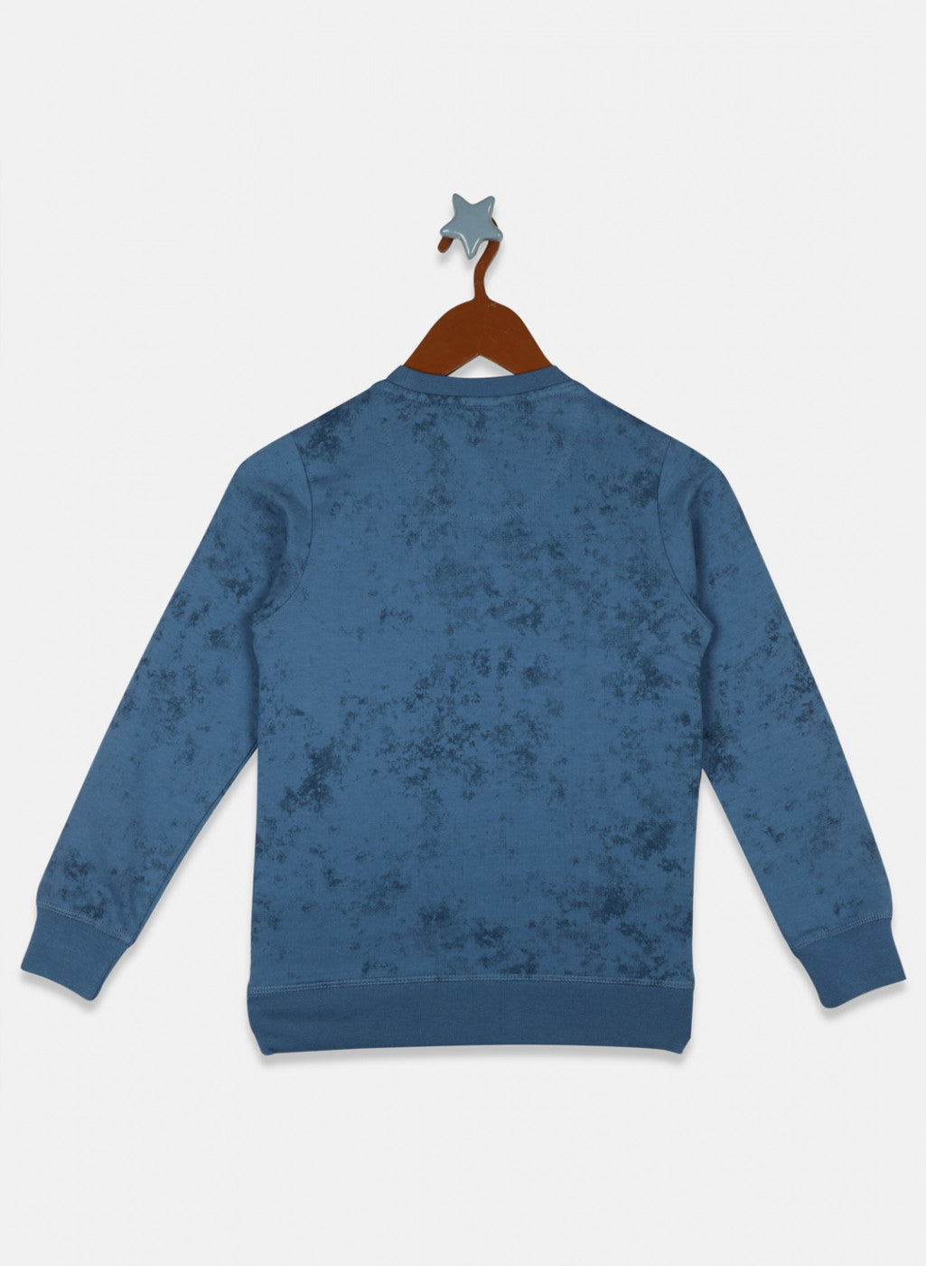 Boys Blue Printed Sweatshirt