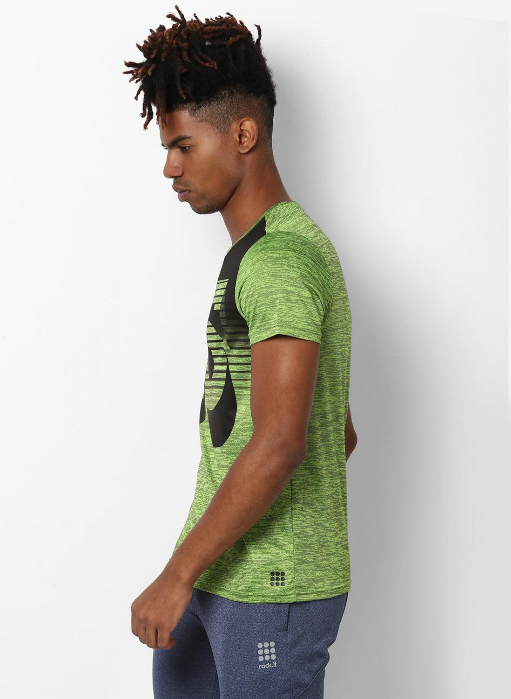 Rockit Green Round Neck Smart Fit T-Shirt