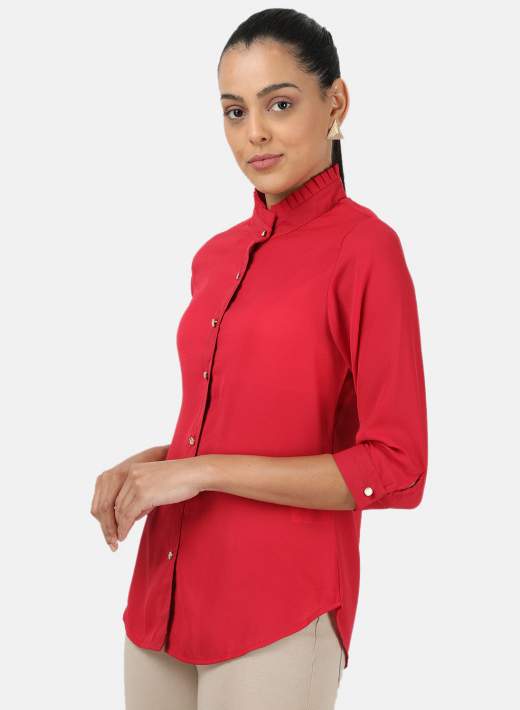 Womens Red Plain Top