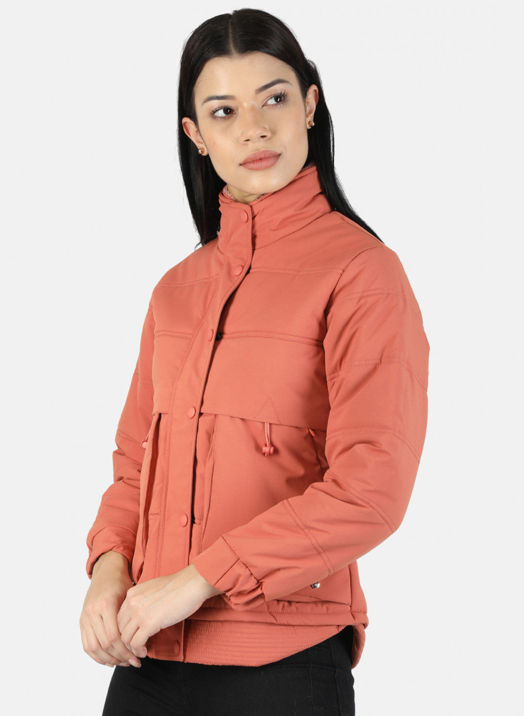 Women Pink Plain Jacket