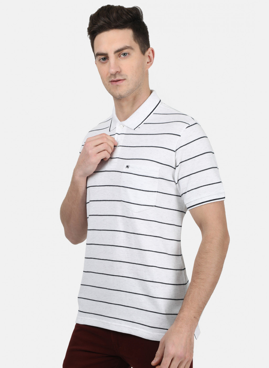 Mens White Stripe T-Shirt