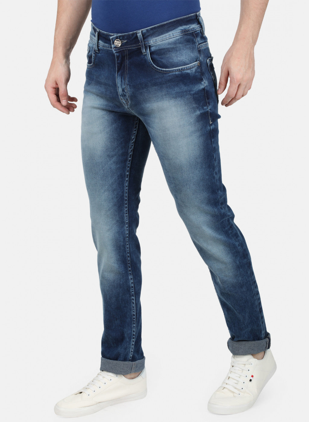 Mens Blue Narrow Denim