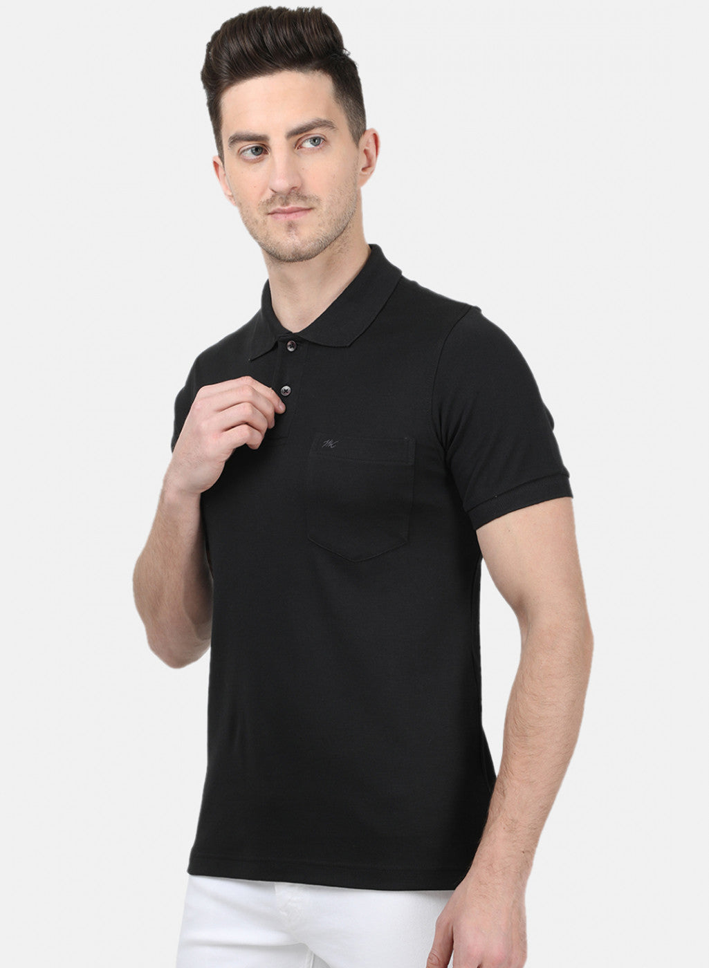 Mens Black Plain T-Shirt