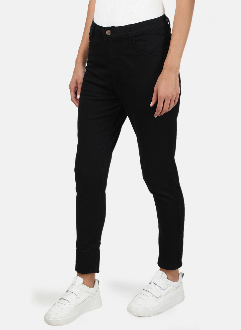 Womens Black Slim Denim