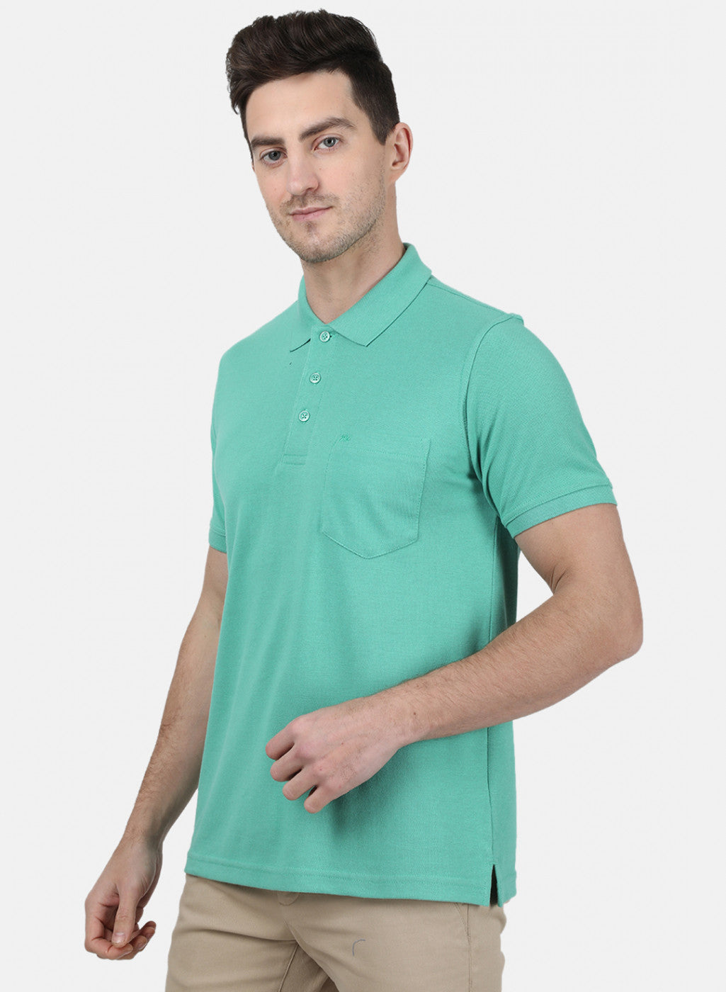 Mens Blue Plain T-Shirt