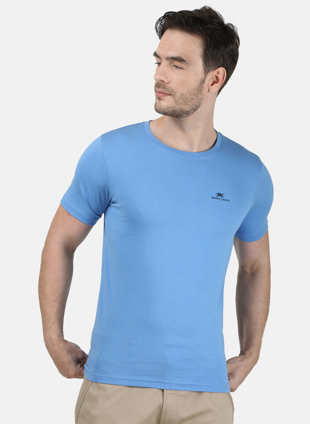 Mens Multi Color Plain T-Shirt