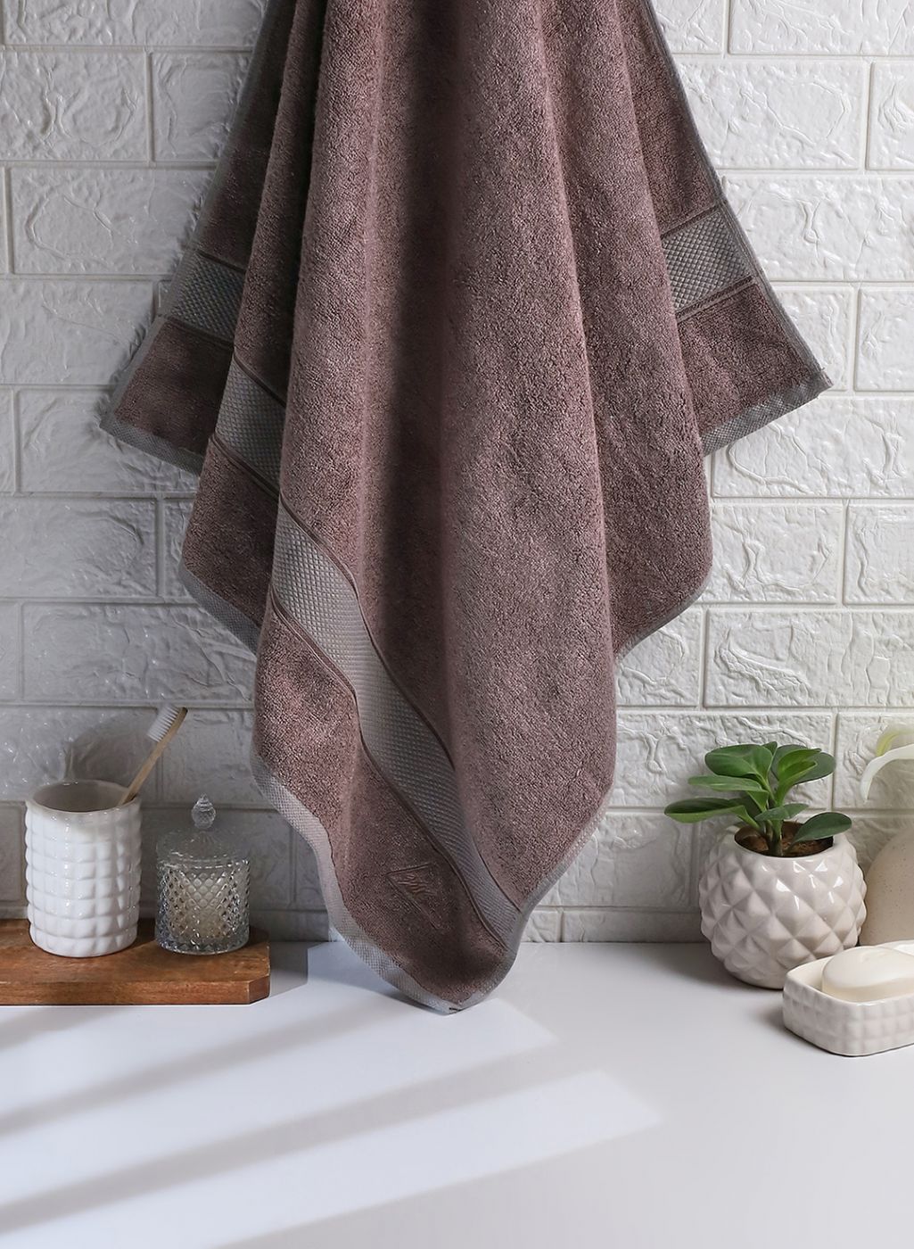 Grey Cotton 600 GSM Bath Towel