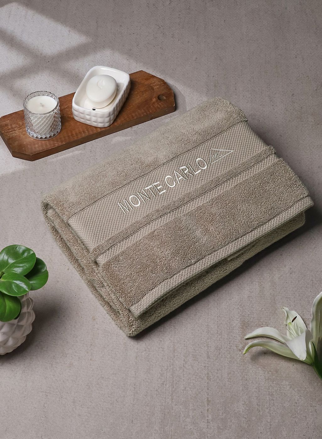 Beige Cotton 625 GSM Bath Towel