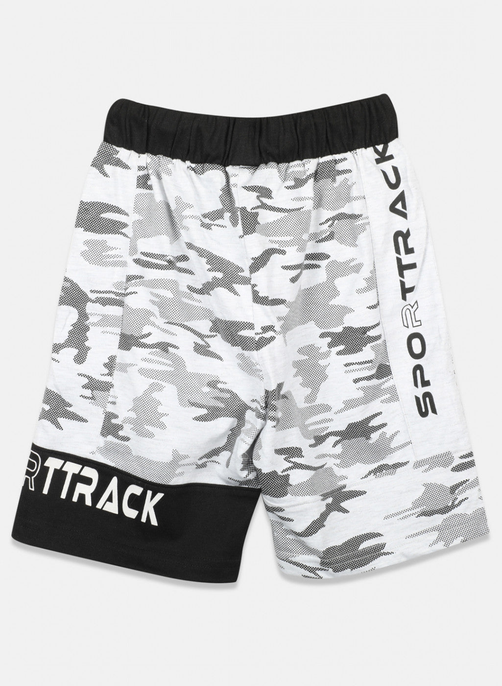 Boys Grey Printed Bermudas