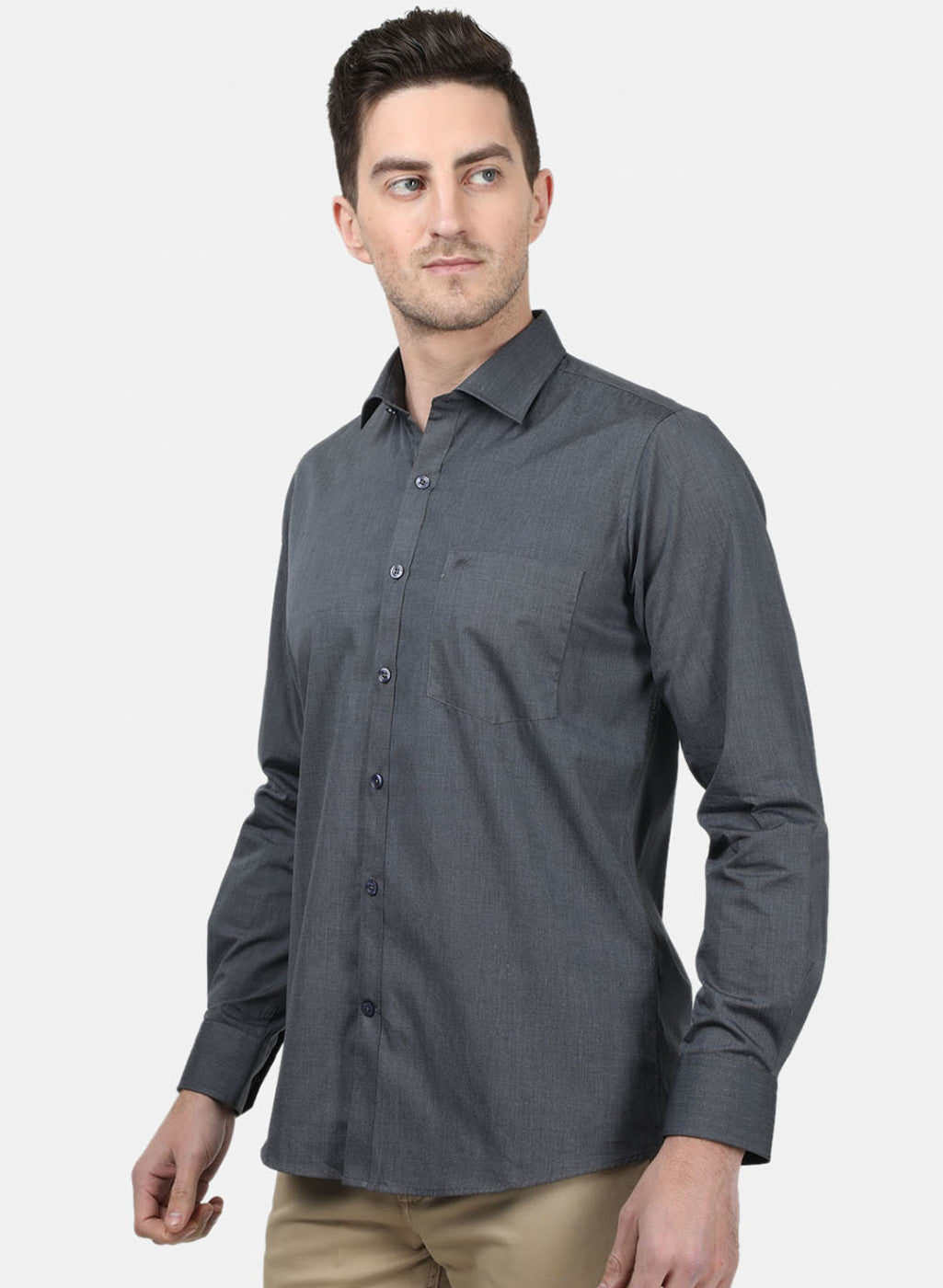 Mens Black Solid Shirts