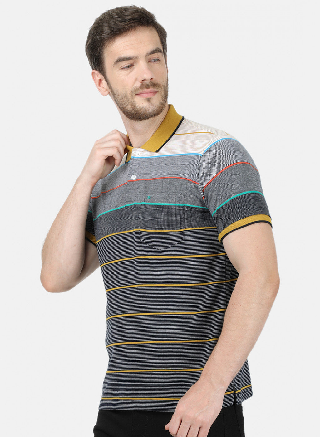 Mens Multi Color Stripe T-Shirt