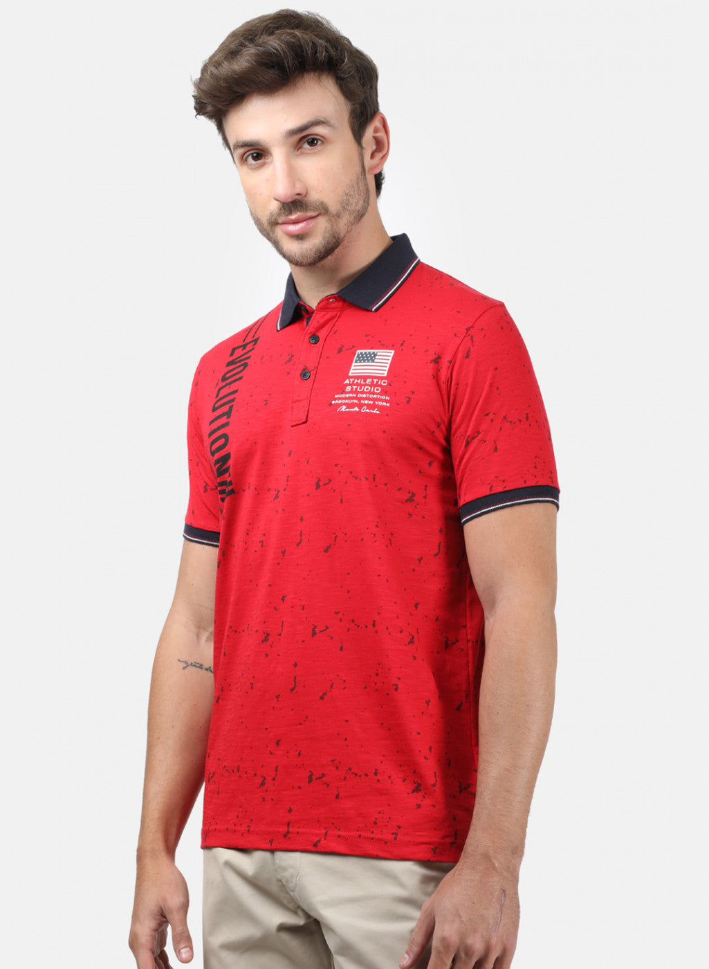 Men Red Printed T-Shirts