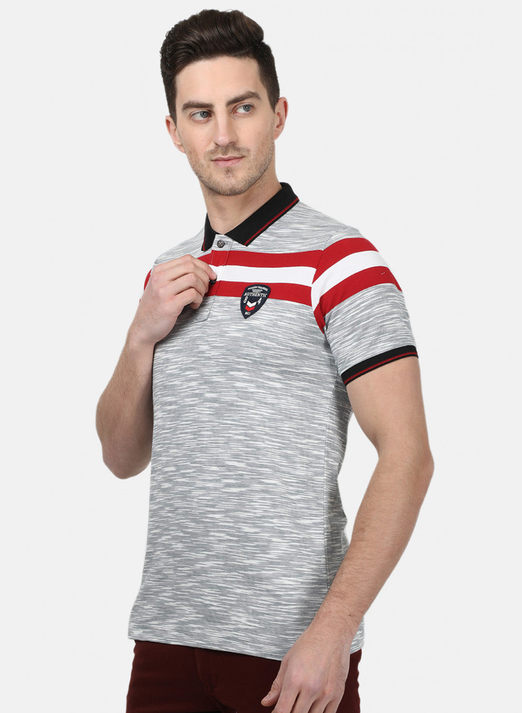 Mens Grey Stripe T-Shirts