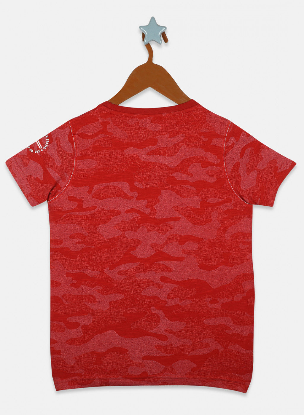 Boys Red Printed T-Shirt