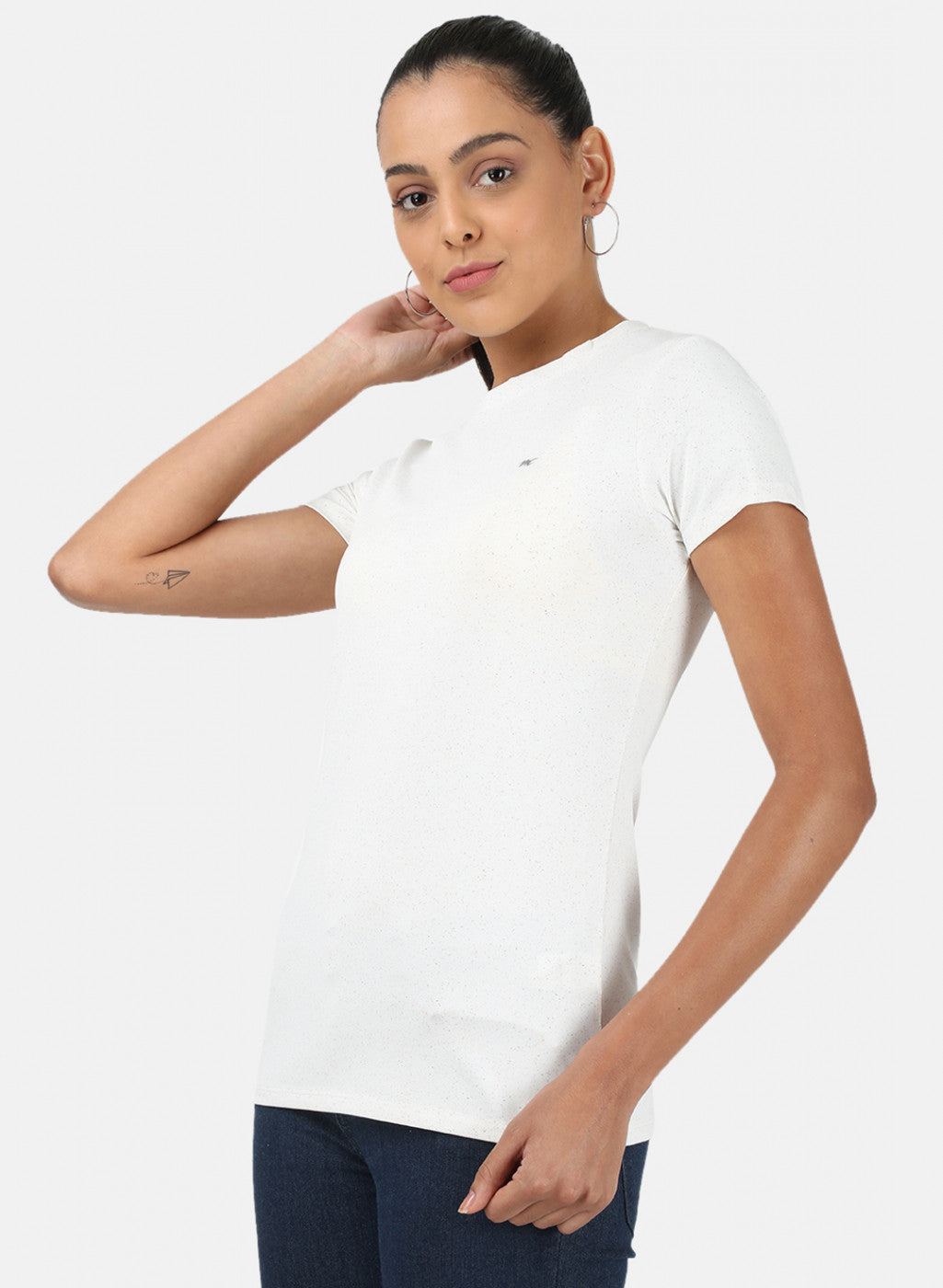 Womens White Plain Top