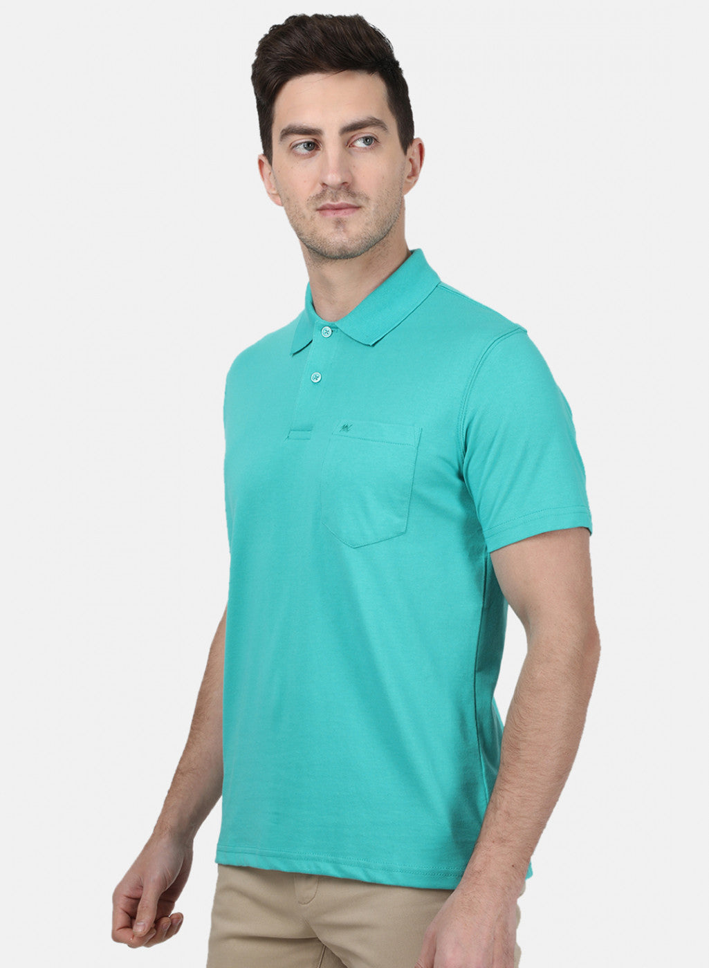 Mens Blue Plain T-Shirt