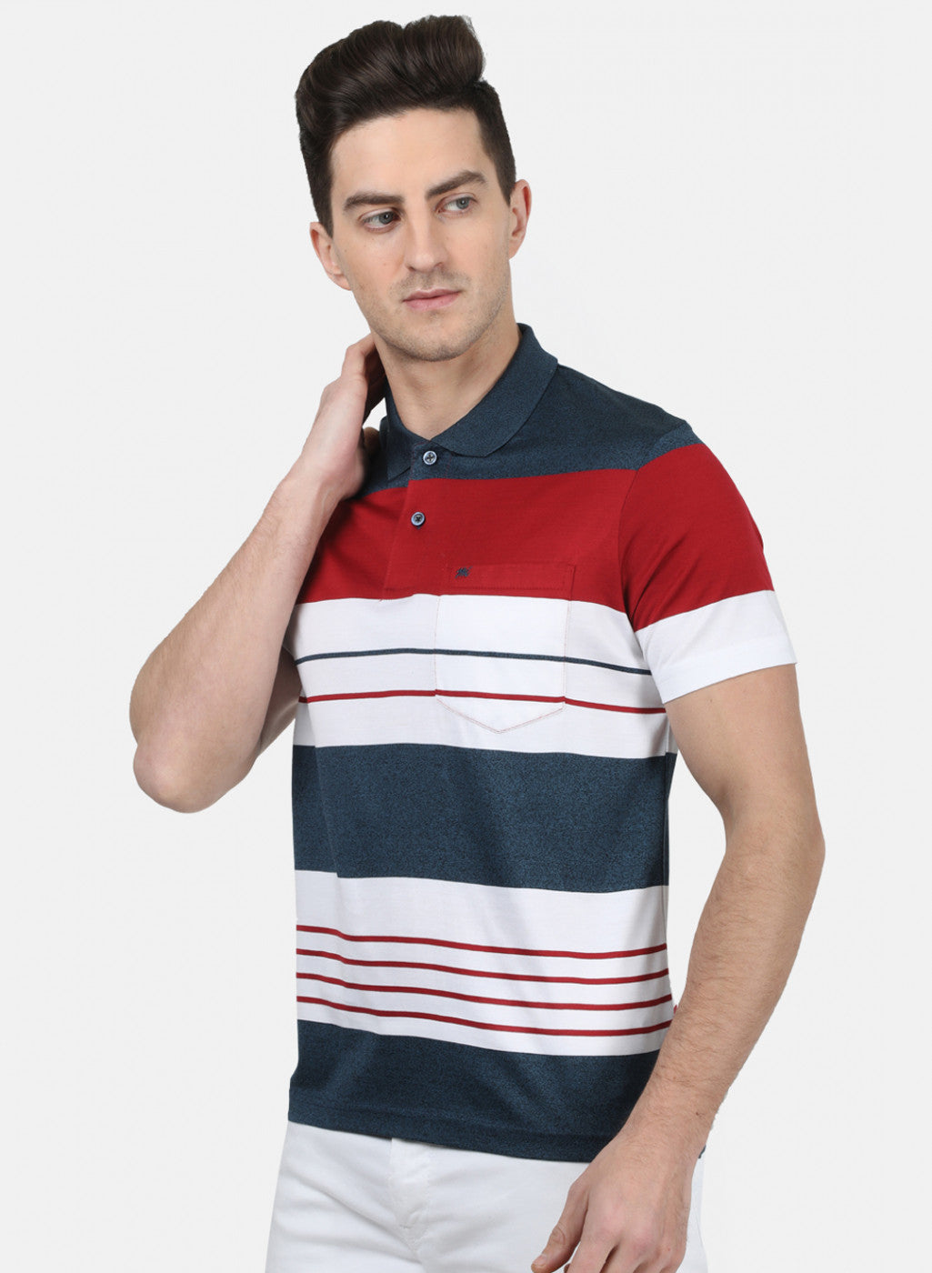 Mens Multi Color Stripe T-Shirt