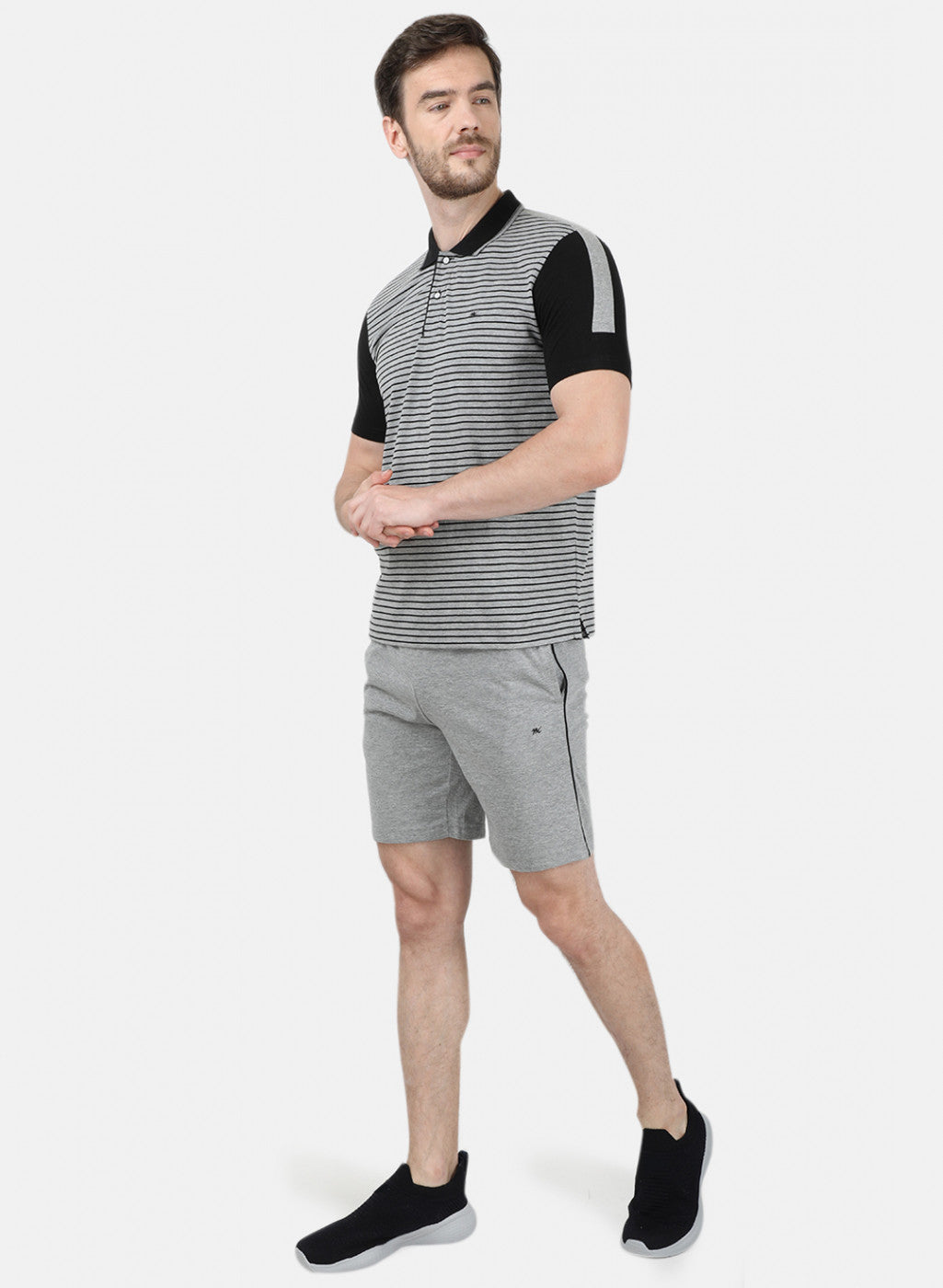 Mens Grey Stripe 3 Pc Combo Set