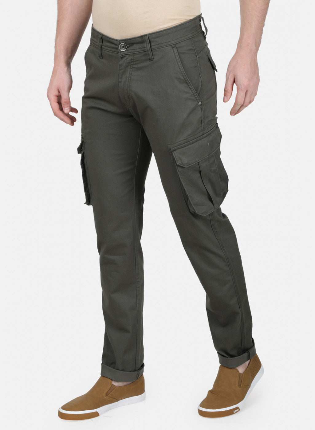 Mens Olive Slim Trouser