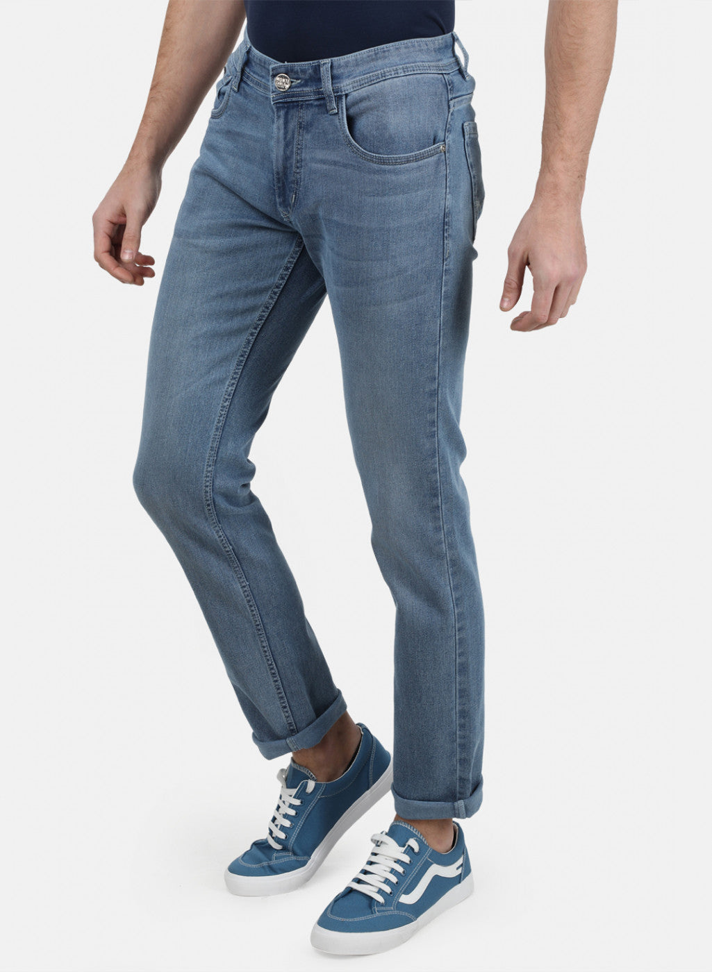 Mens Blue Narrow Denim