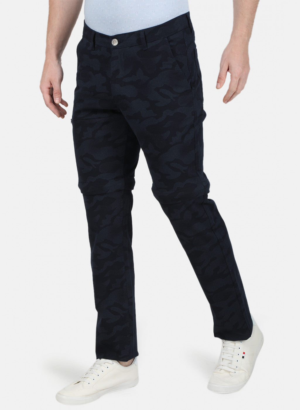 Mens Navy Blue Slim Trouser