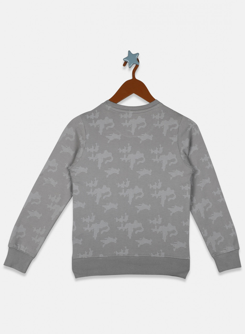 Boys Grey Printed Sweatshirt