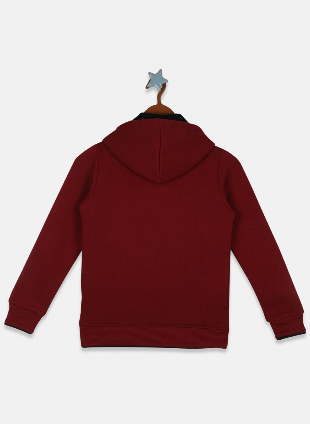 Boys Maroon Printed Sweatshirt