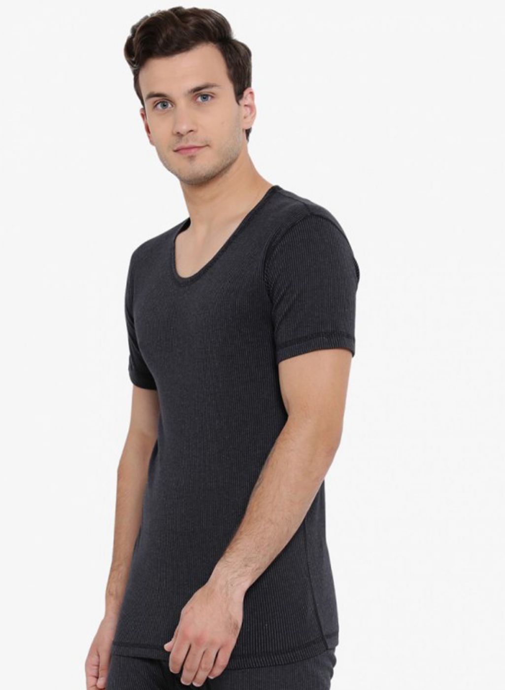 Men Black Solid Thermal Vest