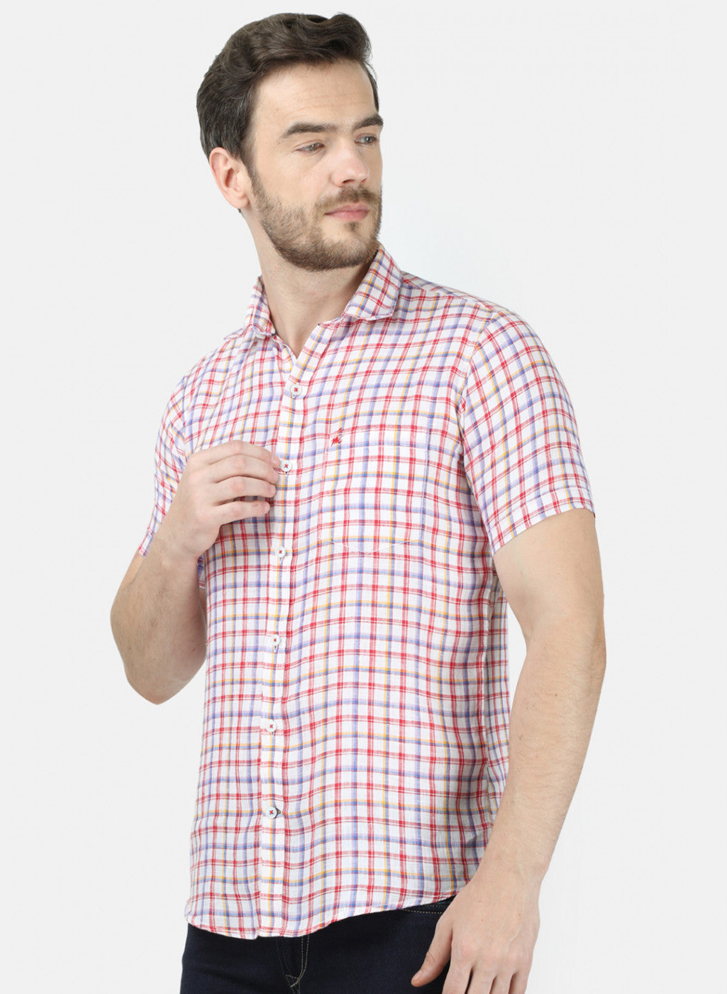 Mens Red Check Shirt