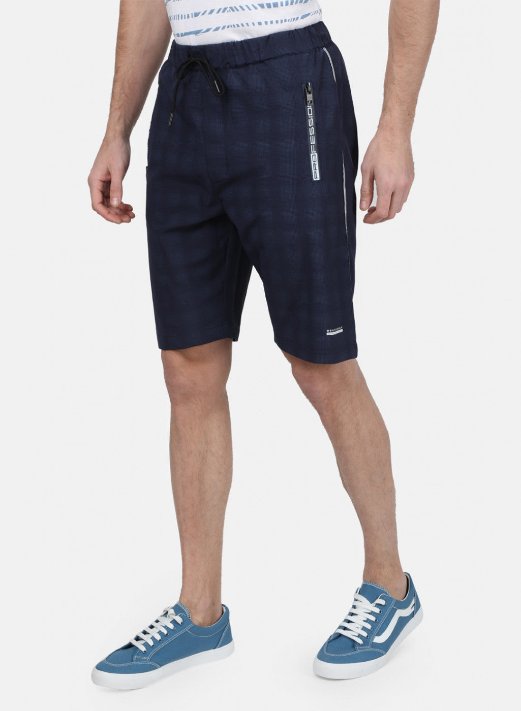 Mens NAvy Blue Printed Short