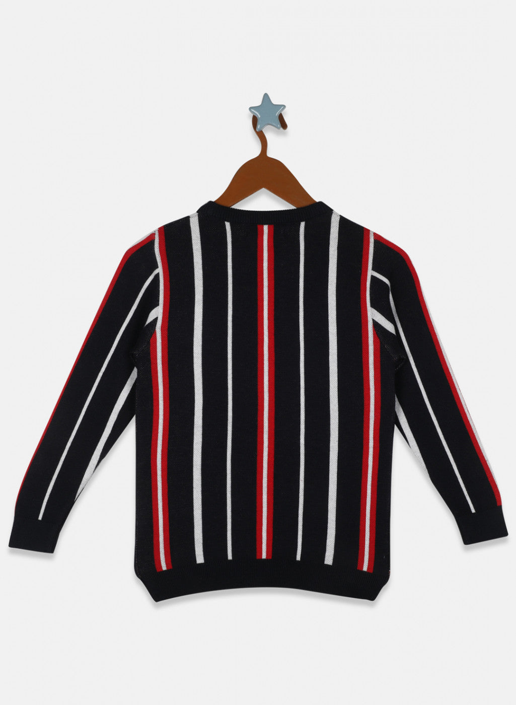 Boys Navy Blue Stripe Pullover