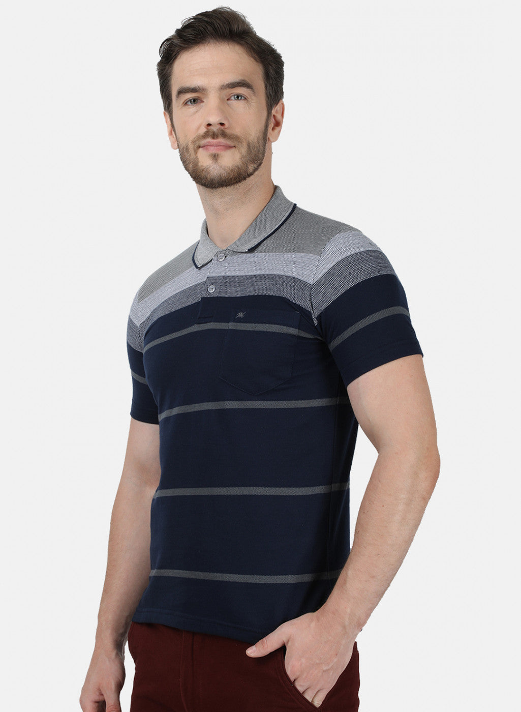 Mens NAvy Blue Stripe T-Shirt