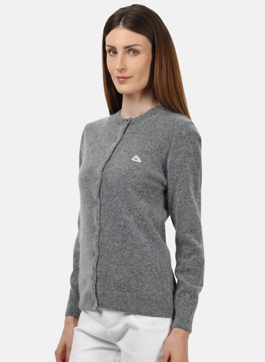 Women Grey Solid Cardigan