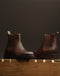 Men Brown Slip on Genuine Leather Chelsea Boots