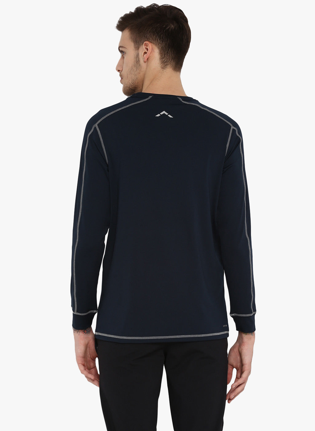 Rockit Navy Blue Round Neck Smart Fit T-Shirt