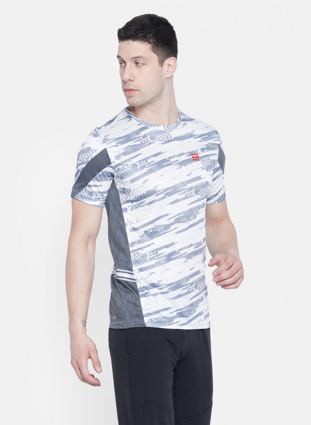 Mens White Printed T-Shirt