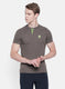 Mens Brown Plain T-Shirt