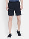 Mens Black Self Design Short