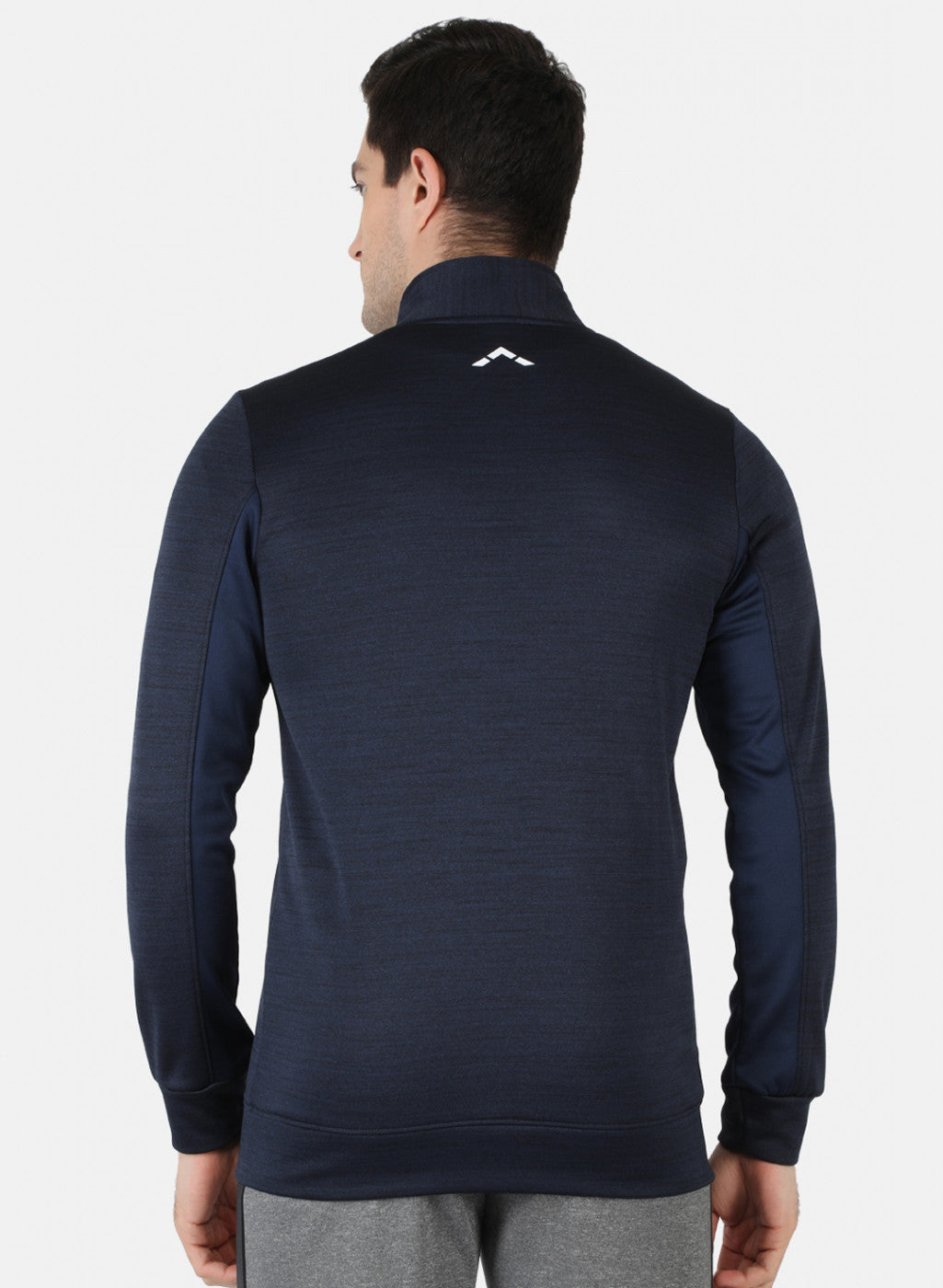 Men Navy Blue Solid Sweatshirt