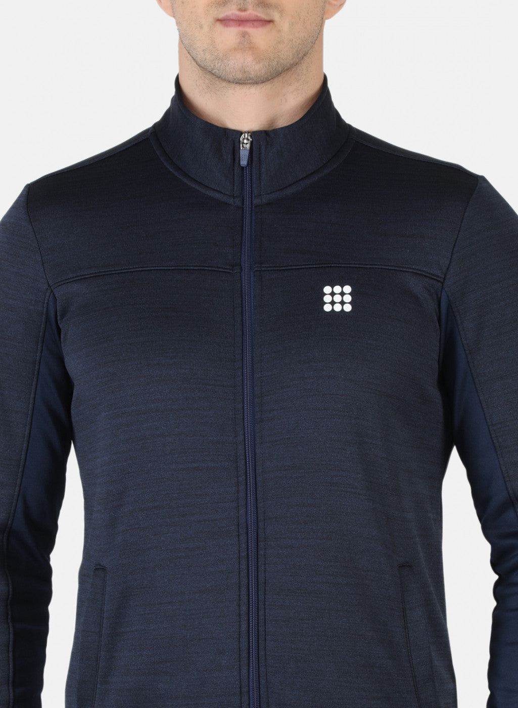 Men Navy Blue Solid Sweatshirt