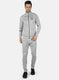 Grey Regular Fit Full Sleeve Collar Neck Tracksuit