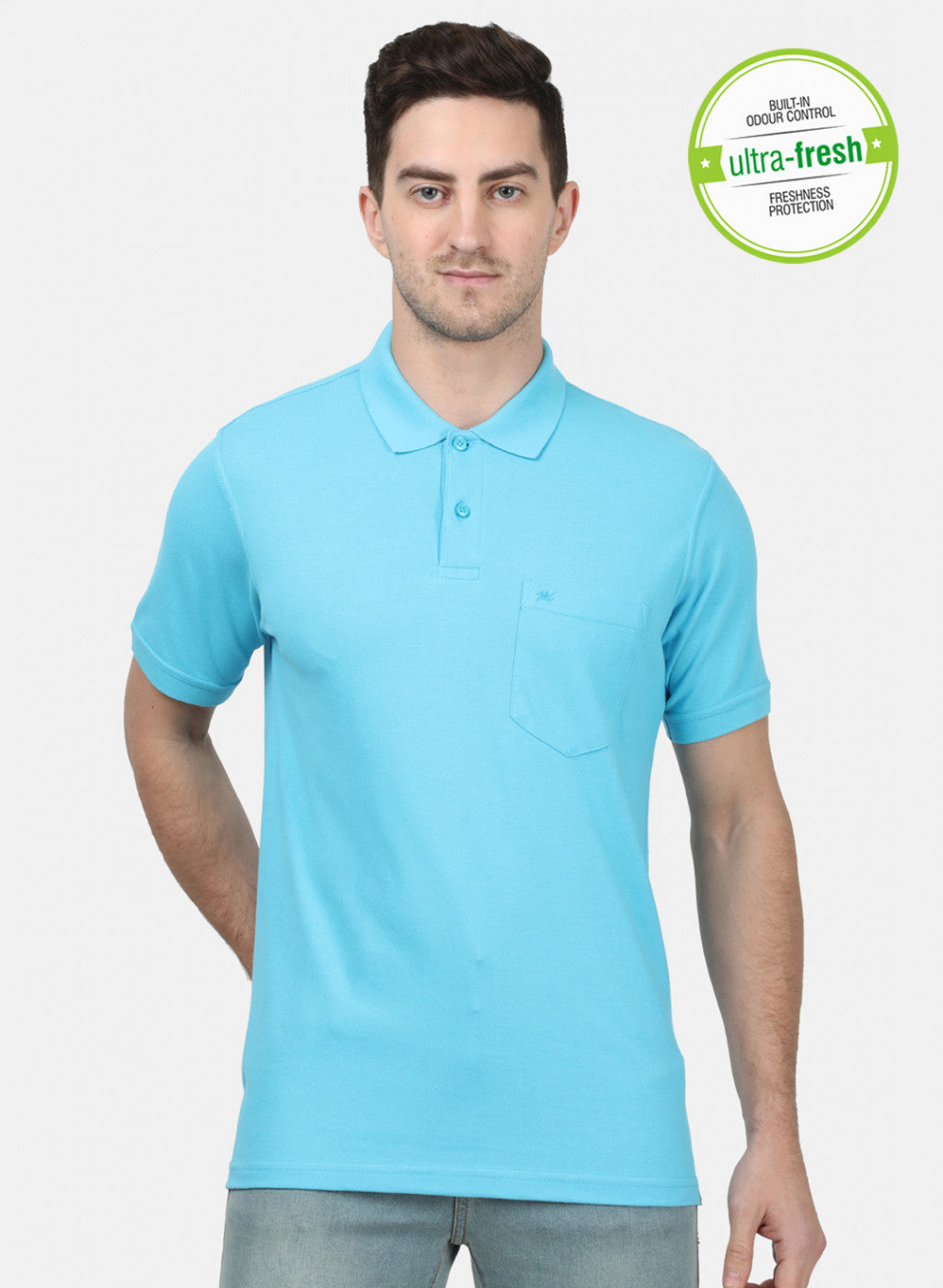 Mens Blue Plain T-Shirts